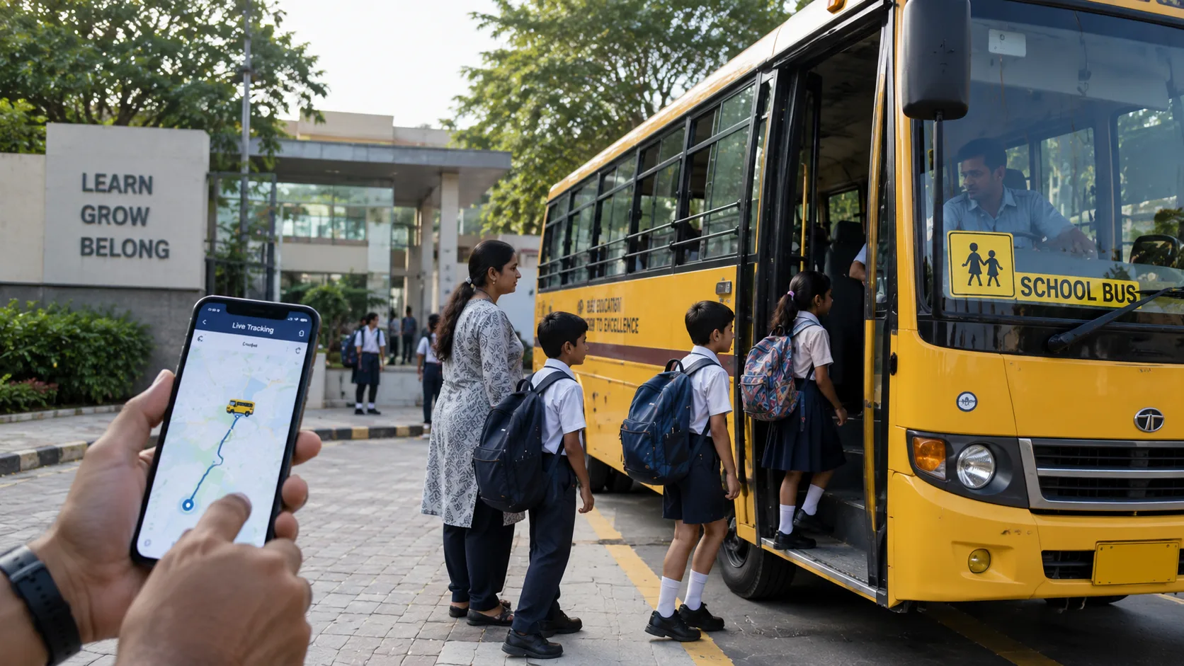 School Bus & Student tracking and monitoring system